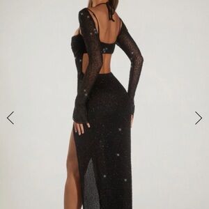Oh Polly Black Backless Dress